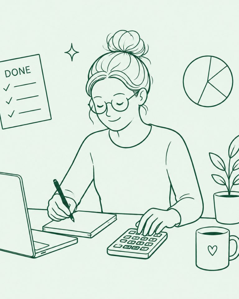 Rosie Bui working at her desk